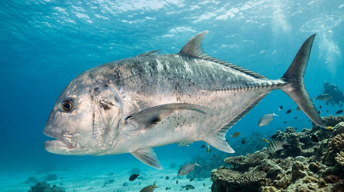 Deep Sea Fishing Mirissa-Giant Trevally